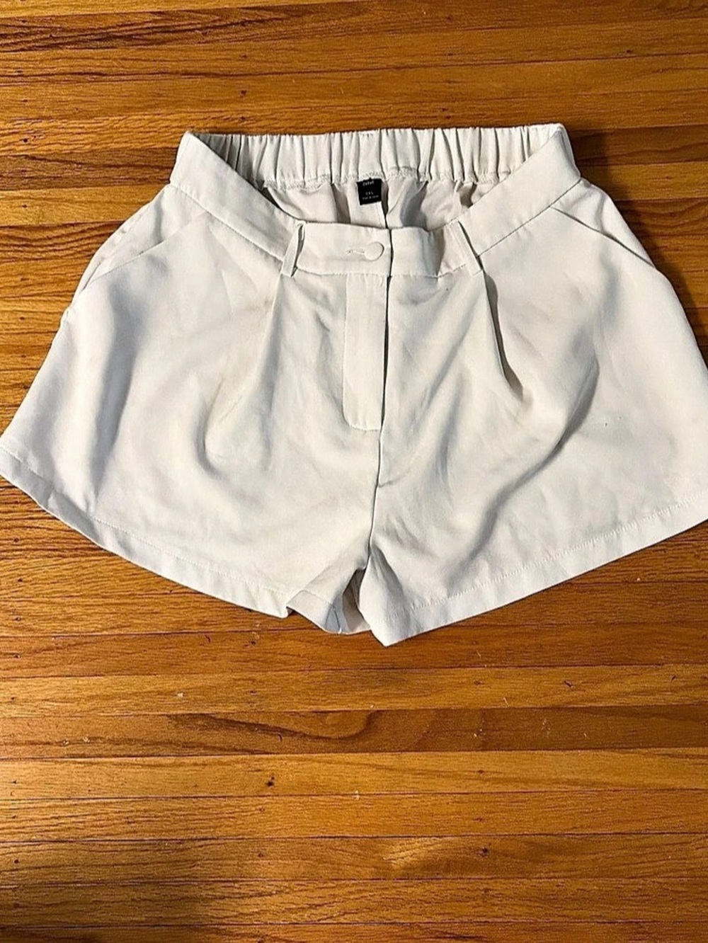 SHEIN White High-Waist Shorts